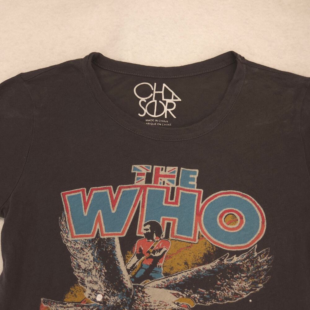 The Who Band Crew Neck Graphic T Shirt Mens Size Extra Small XS Black